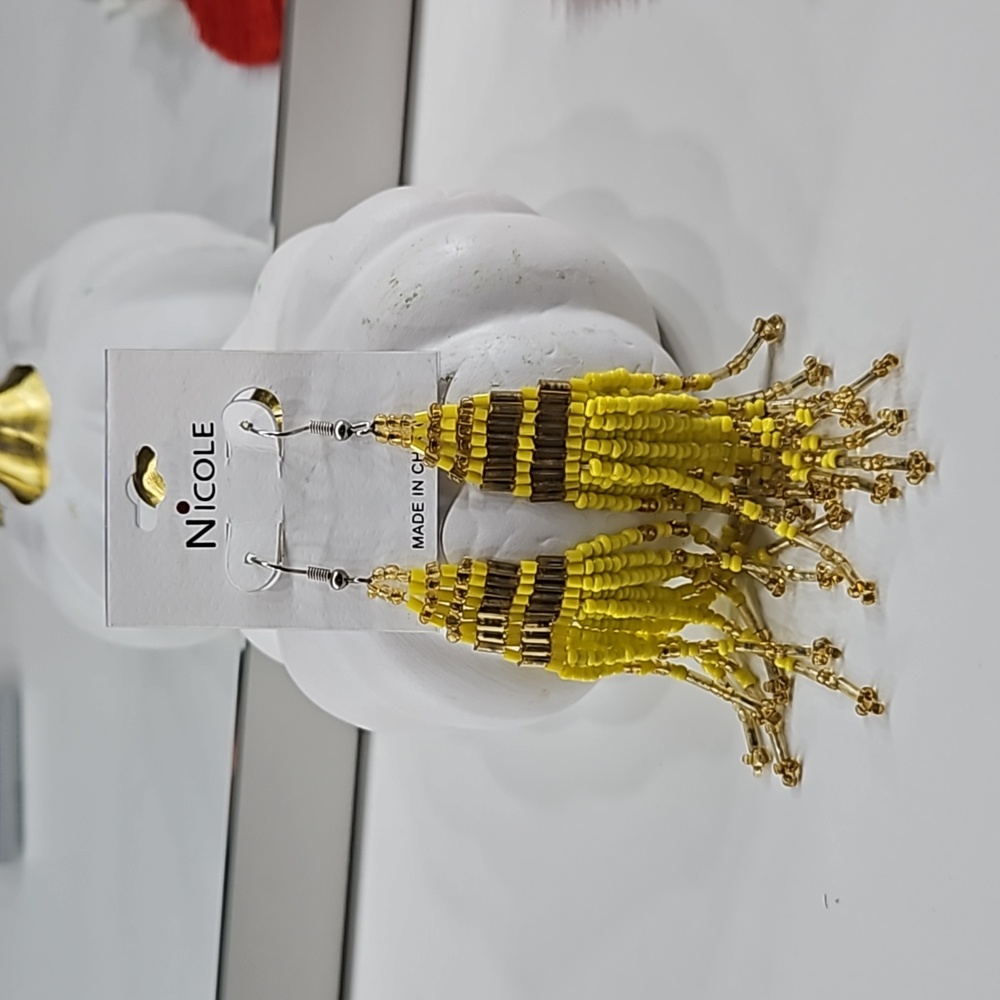 Yellow earrings